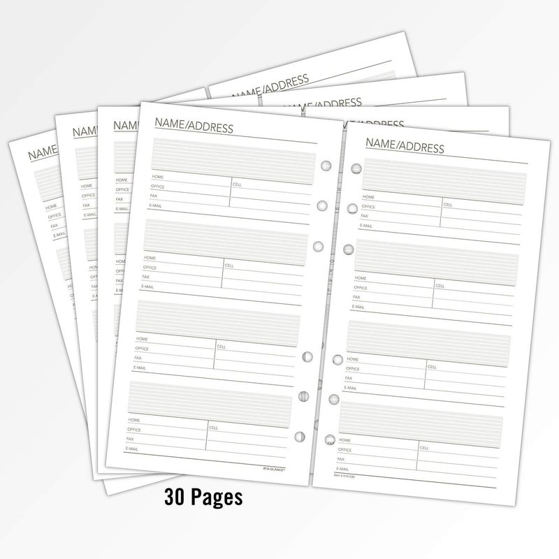AT-A-GLANCE Day Runner Telephone and Address Pages  Refill  Loose-Leaf  Undated  for Planner  3-3/4"" x 6-3/4""  Size 3  30 Sheets/Pack (013-230) - Image 4
